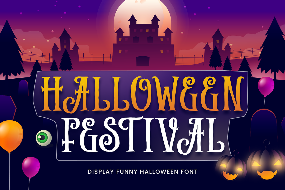 Halloween Festival - Halloween Font, a Handwritten Font by Umitype (Photo 1 of 8)