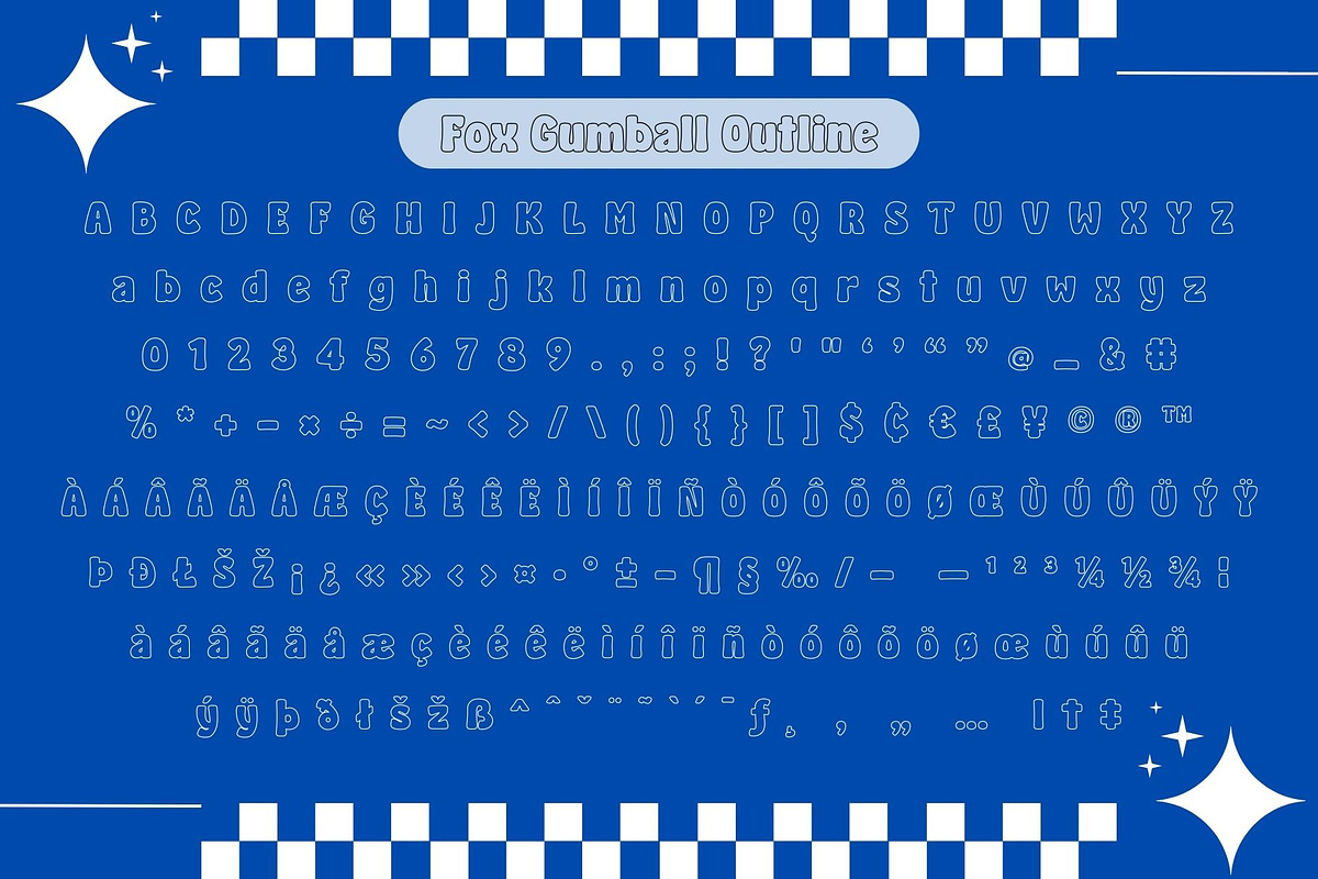 Fox Gumball : 4 Font Styles, a Symbol Font by Fox7 By Rattana (Photo 9 of 12)