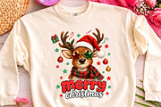 Merry Christmas Reindeer Glasses PNG, a Seasonal Illustration by CrexoraLab (Thumbnail 3 of 4)