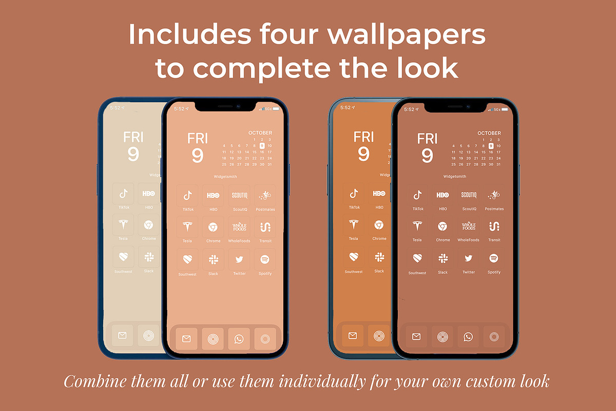 1,200 Neutral Boho iOS 14 App Icons, an Icon by A Good Design Studio (Photo 3 of 8)