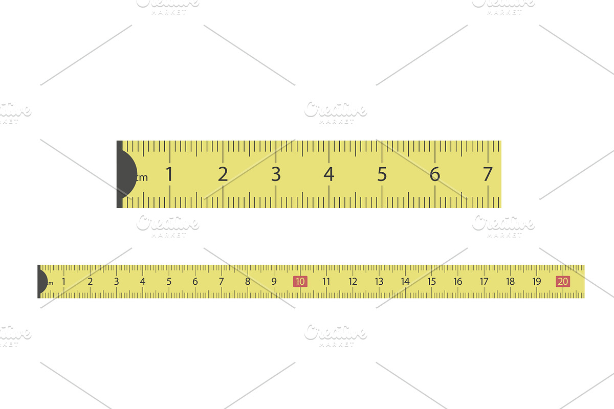 a simple metric measuring ruler, an Illustration by IfH