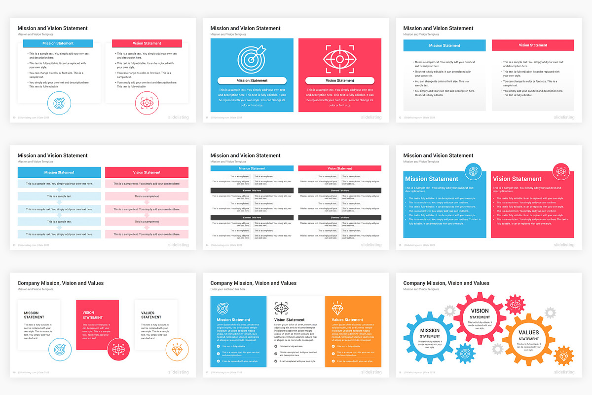 Mission and Vision Keynote Diagrams, a Presentation Template by SlideOne (Photo 4 of 6)