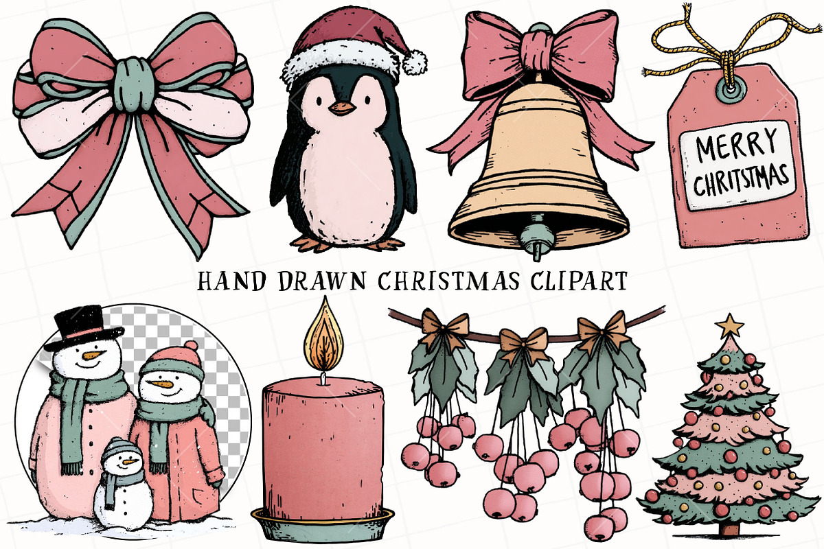 Hand Drawn Christmas Clipart, an Illustration by OK Design (Photo 4 of 6)