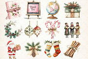 Watercolor Christmas Cozy Clipart, an Illustration by Libby Wishes (Thumbnail 6 of 7)