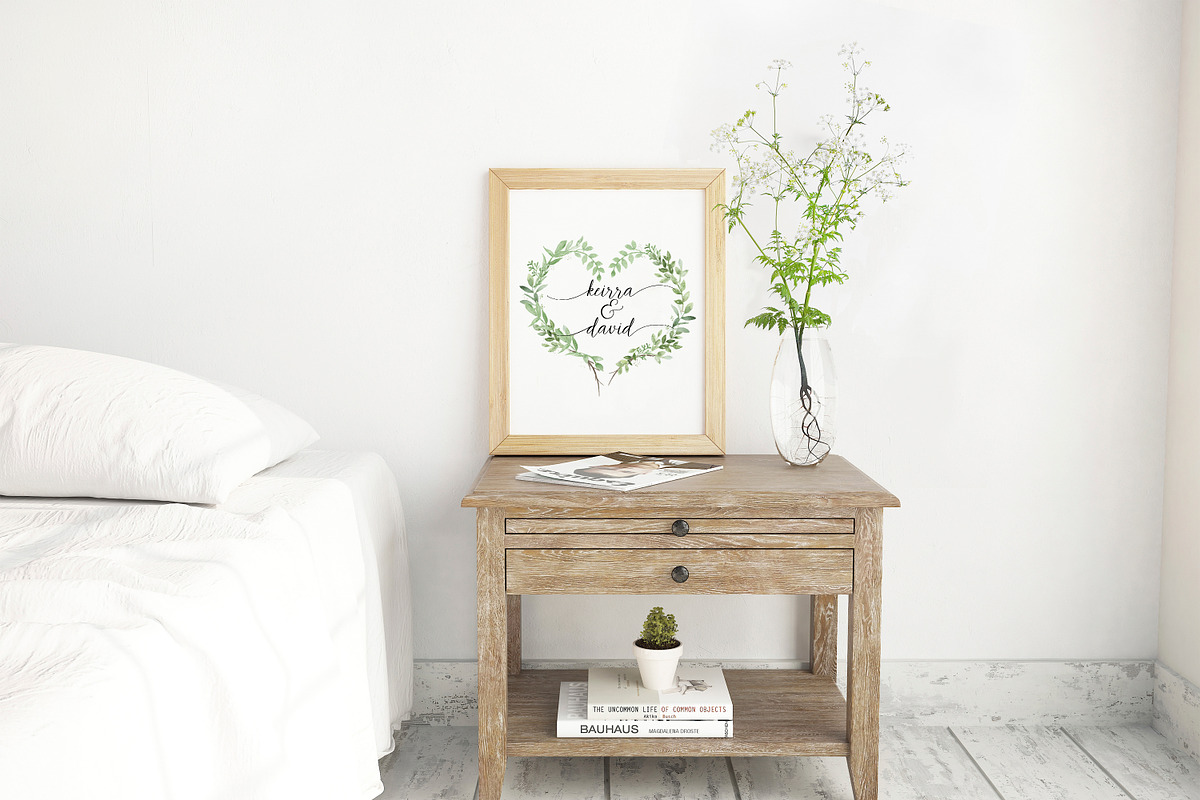 Valentine's Day Greenery Wreath, an Illustration by DailyMiracleDigitals,LLC (Photo 2 of 6)