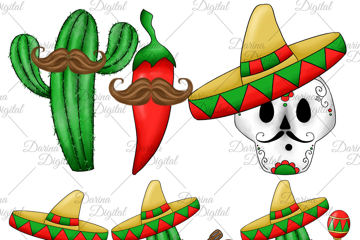Cinco de mayo clipart, an Illustration by DarinaDigital (Photo 2 of 7)