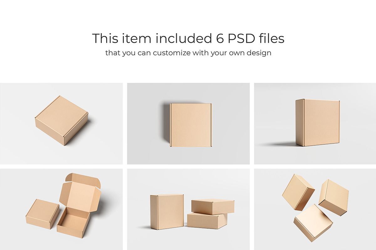 Square Box Packaging Mockup, a Packaging Mockup by simuradi (Photo 9 of 9)