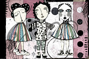 Quirky Cuties: Paper Doll Kit, an Illustration by NiiiNArt (Thumbnail 4 of 6)