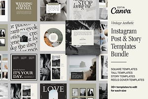 Vintage Social Media Templates