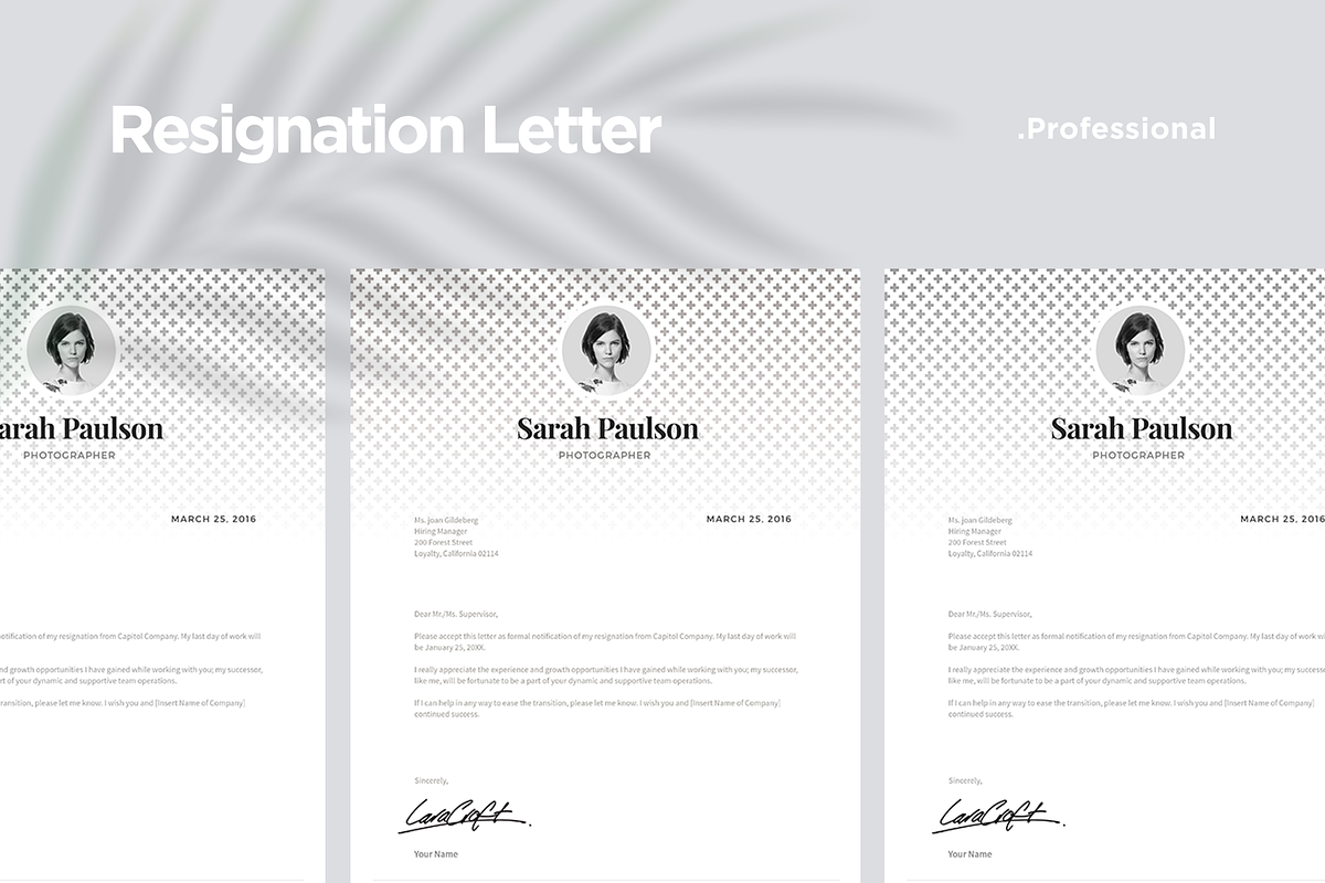 Resignation Letter Template, a Resume Template by ariodsgn (Photo 1 of 2)