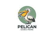 Pelican Mascot Cartoon Logo, an Animal Illustration by Cekal_std (Thumbnail 2 of 2)