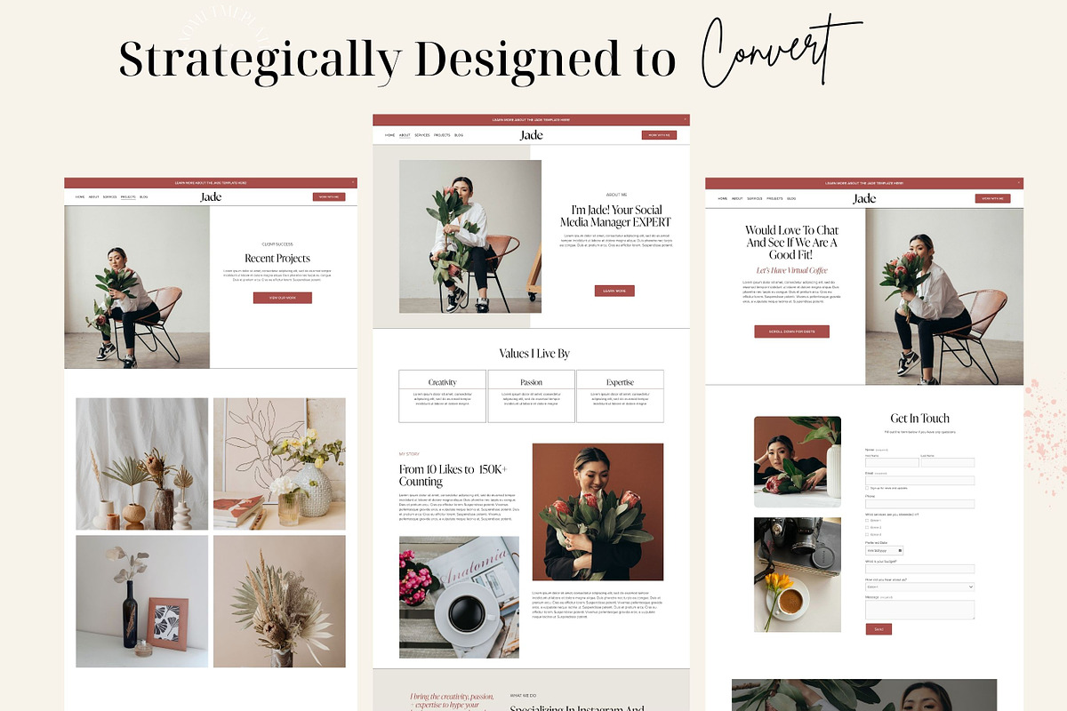 Squarespace 7.1 Template Jade, a Websites & App Template by thrivedigitally (Photo 4 of 8)