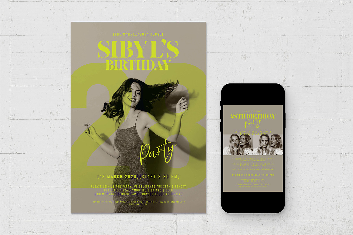 Birthday Party Flyer Template, a Flyer Template by BrandPacks (Photo 2 of 5)