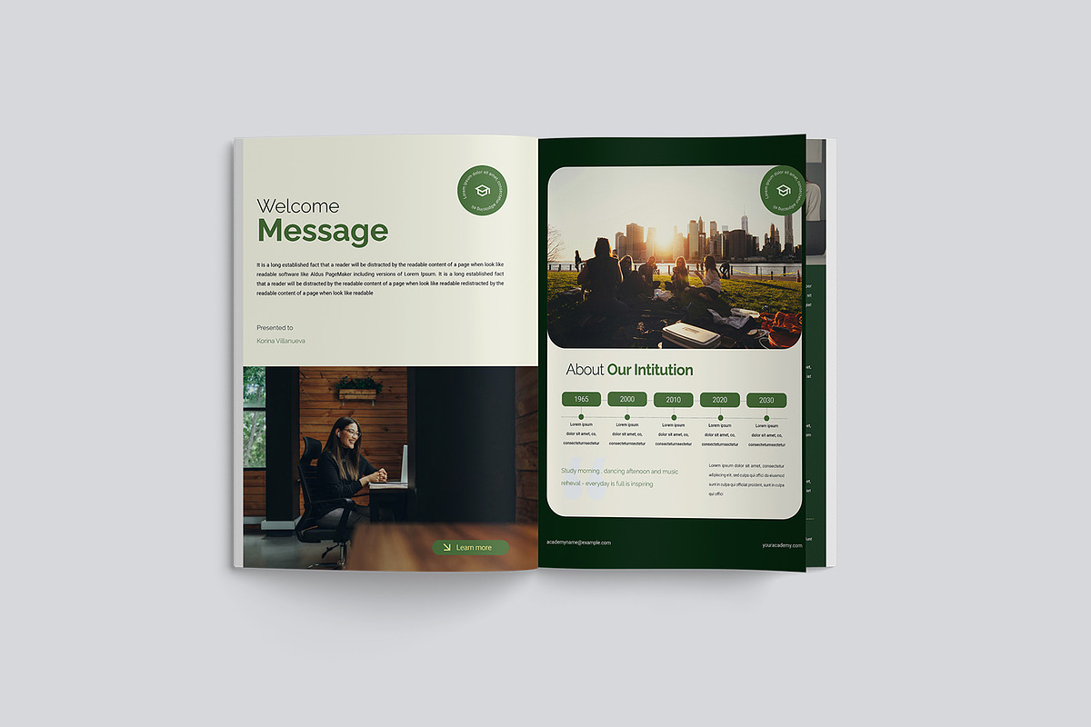 Project School Handbook Template, a Brochure Template by TMint Play (Photo 4 of 8)