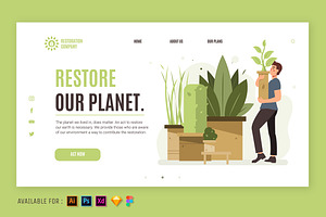 Restore Our Planet Web Illustration