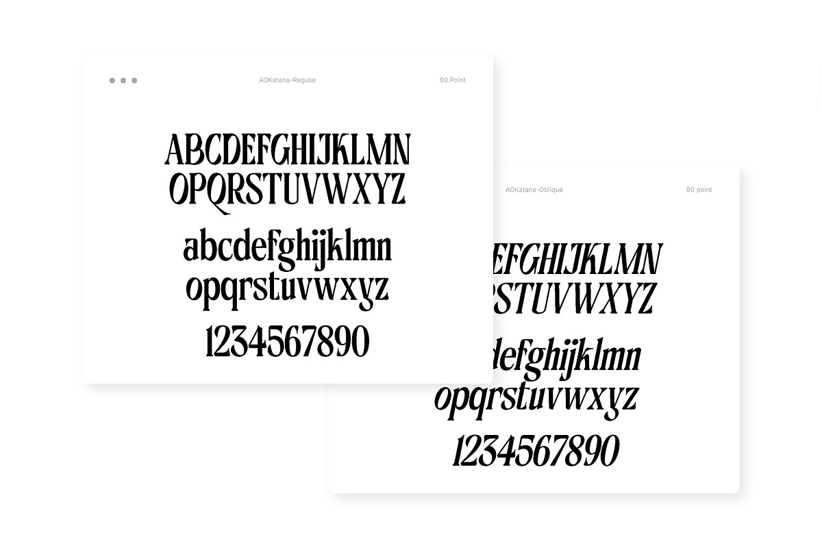 AO Katana - Display Typeface, a Serif Font by OwunStudio (Photo 3 of 21)