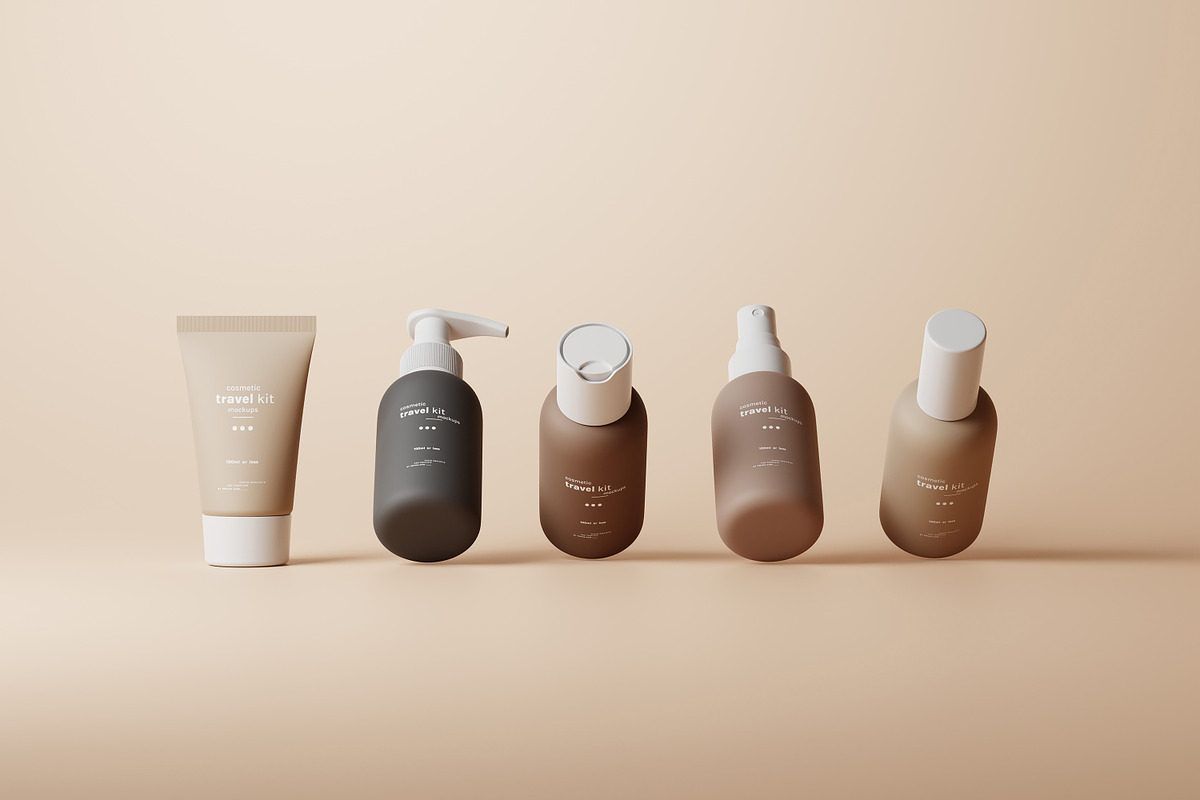 Cosmetic Travel Kit Mockups, a Packaging Mockup by pmvch (Photo 7 of 53)