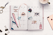 Summer Vacation Clipart Set, an Illustration by The GG Shop (Thumbnail 2 of 8)