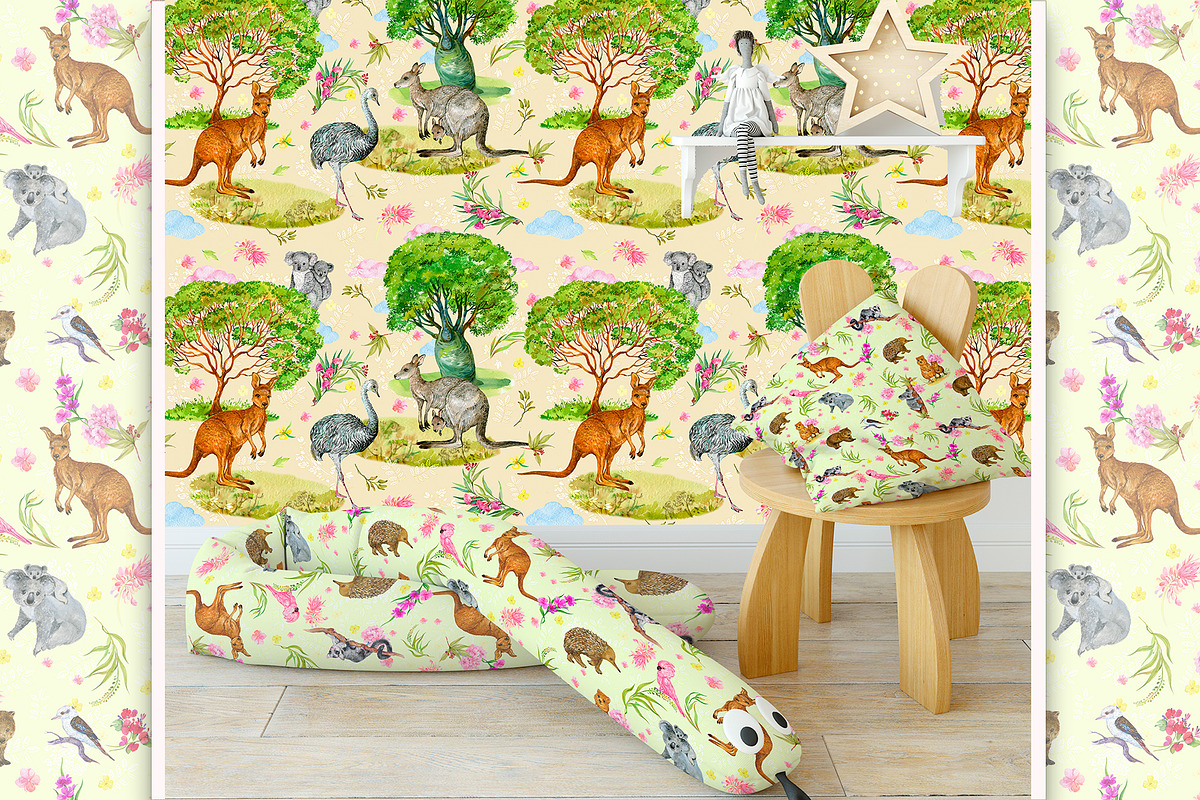 Australia  seamless patterns, a Pattern Graphic by MitrushovaArt (Photo 2 of 11)
