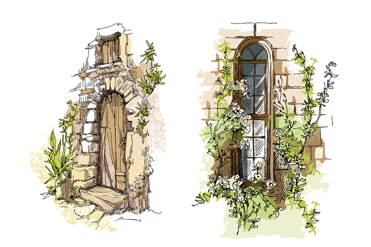 Set of Old Street landscapes, a Texture Illustration by Penndpaper (Photo 2 of 5)
