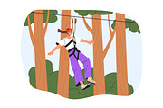 People climbing in rope park set, a Sport Illustration by Good Studio (Thumbnail 22 of 25)
