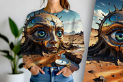 Alien in the Desert, a Person Illustration by Sharon Schwalbe (Thumbnail 1 of 4)