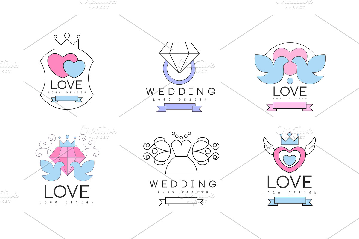 Wedding Floral Decorative Logo, an Object Illustration by TopVectors