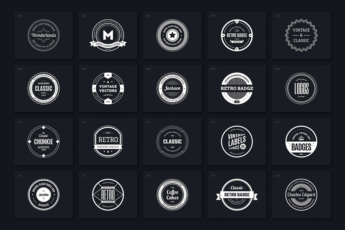 200 Retro Badges, a Branding & Logo Template by Amito Vectors (Photo 9 of 11)