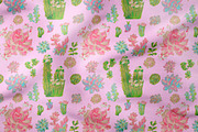 Cactus & Succulent Seamless Patterns, a Pattern Graphic by Lucyinyourheart (Thumbnail 9 of 10)