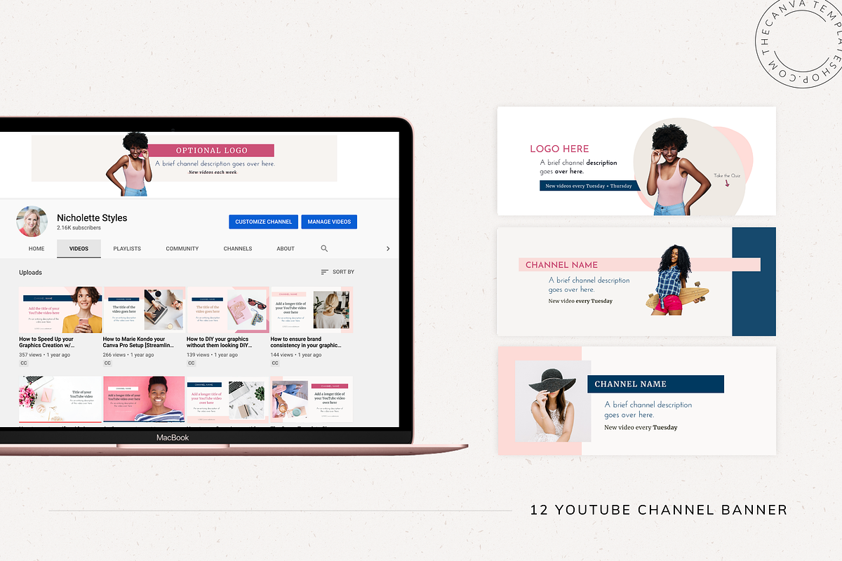 Alyssa YouTube Canva Templates, a Social Media Template by The Canva Template Shop (Photo 5 of 6)