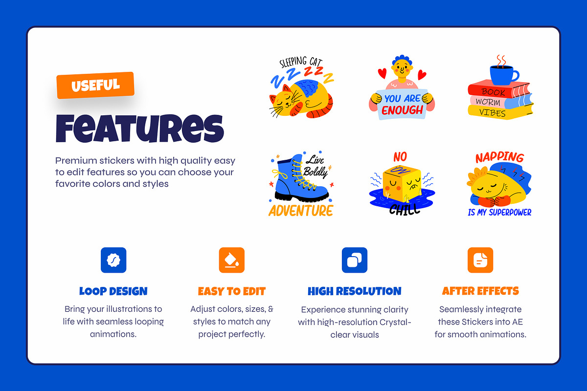 Animated Teenage Stickers Set, an Emoji Icon by Vectors Market (Photo 2 of 5)