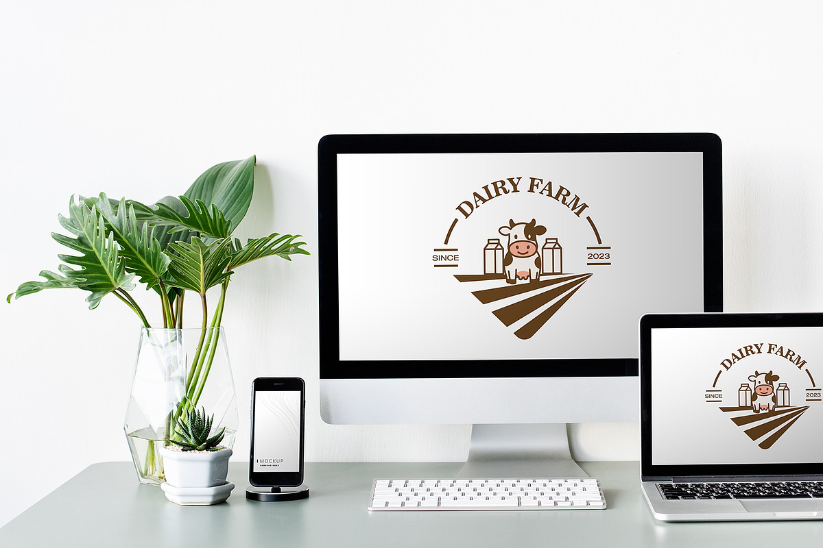 Modern Dairy Farm Logo Design, a Branding & Logo Template by YUDesignStore (Photo 6 of 8)