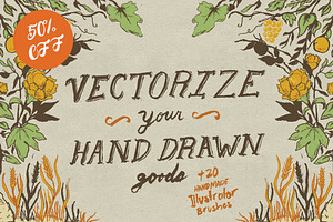 Vectorize Your Hand Drawn Goods+More