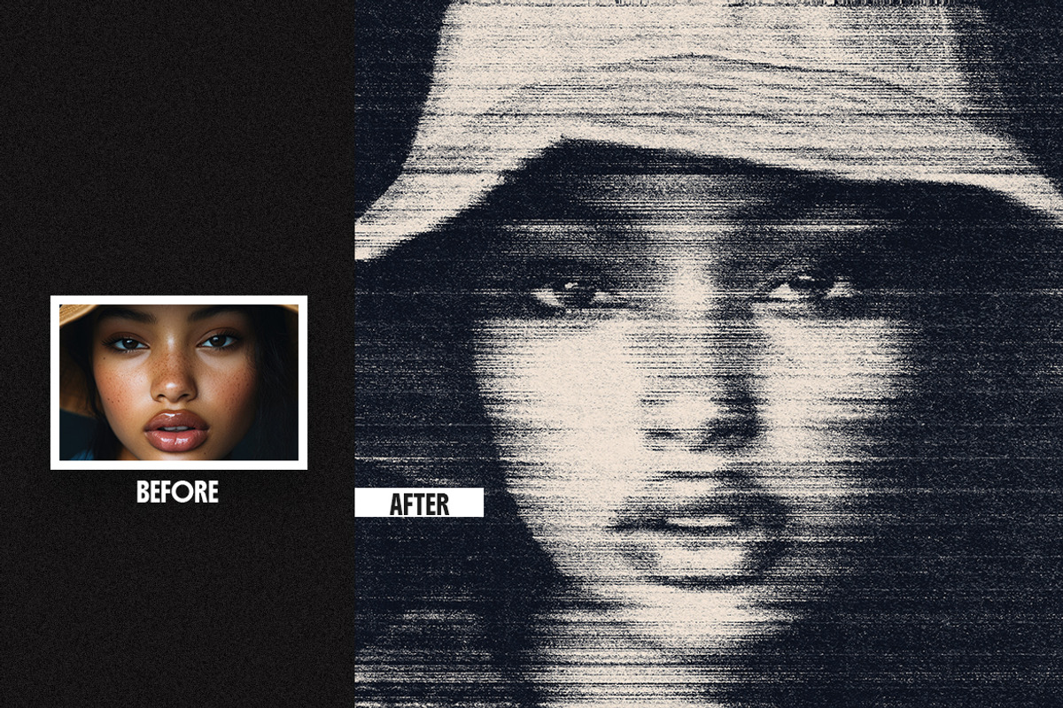 Bad Photocopy Square,Poster Effect, a Layer Style Add-On by iDoodle Studio (Photo 3 of 4)