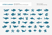Ocean Life | Linocut collection, a Pattern Graphic by SappiStudio (Thumbnail 14 of 21)