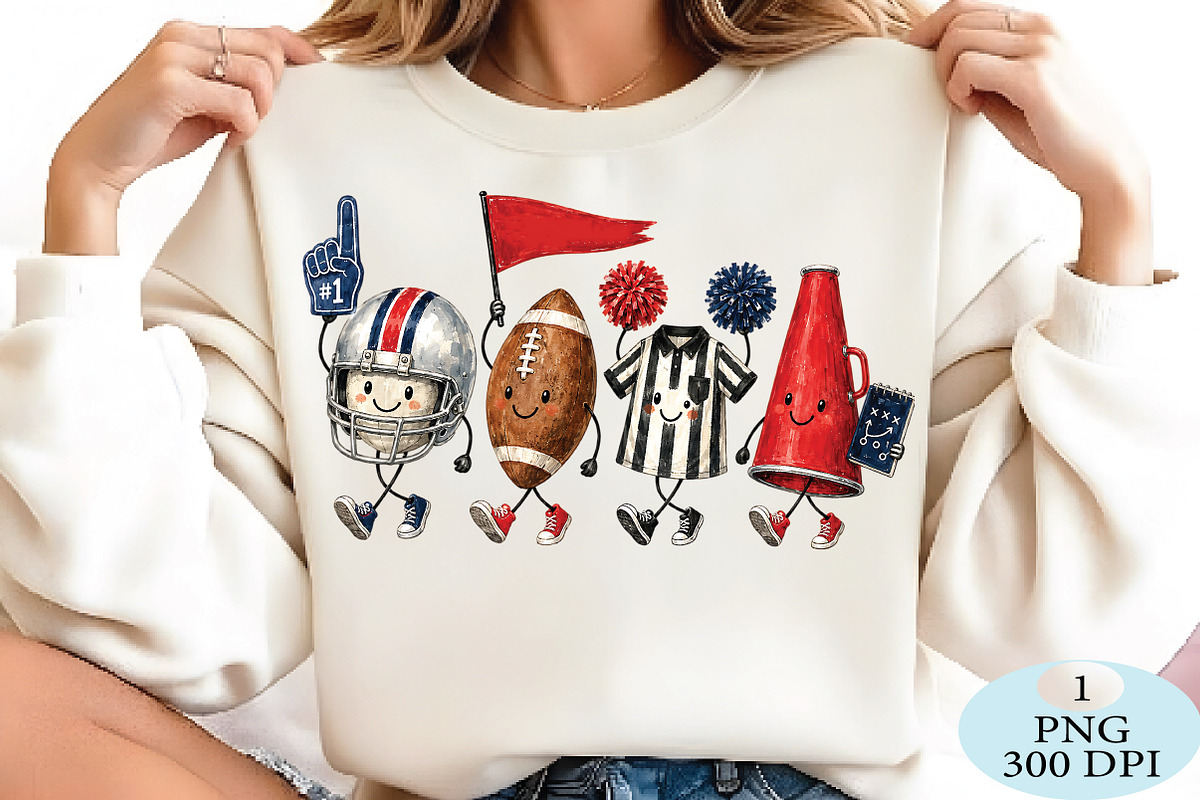 Cute Football Game Day Squad PNG, a Seasonal Illustration by Daily.Designs (Photo 2 of 5)