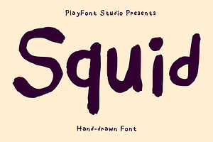 Squid - A Handmade Display Typeface