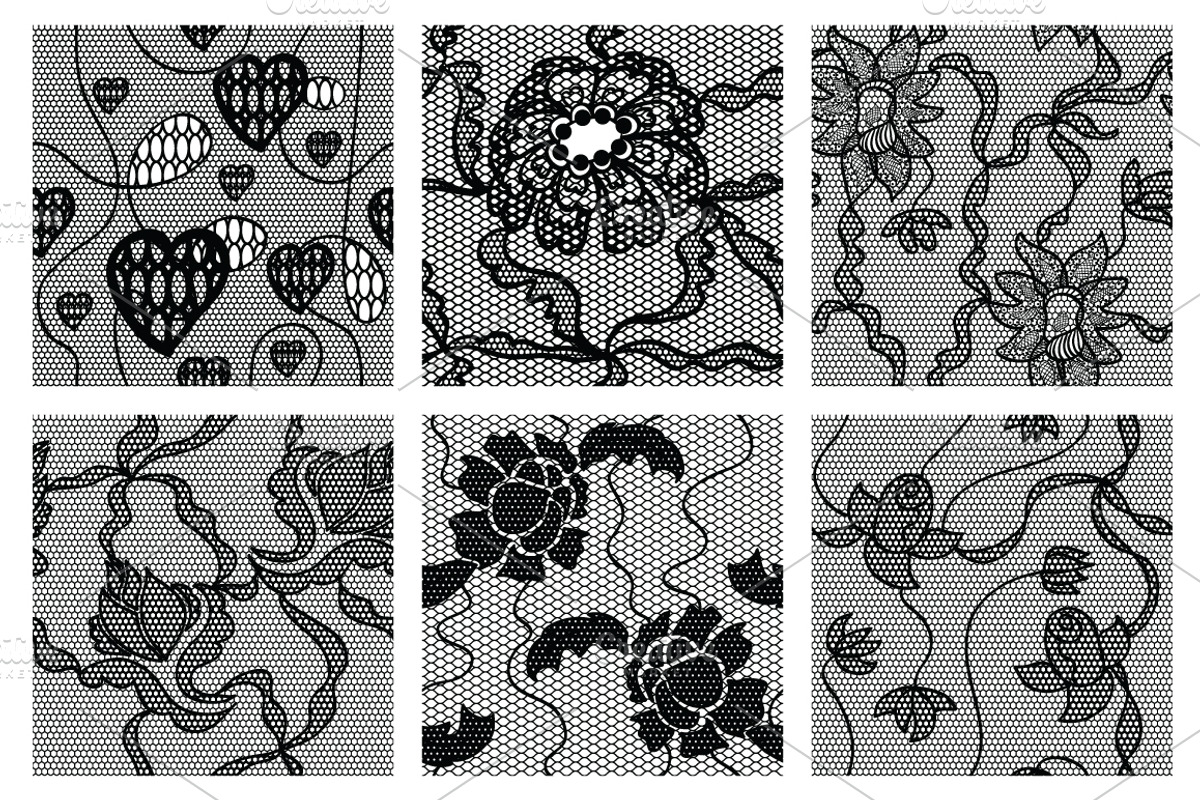 16 Lacy vector seamless patterns, a Pattern Graphic by tamara.comotomka (Photo 1 of 6)