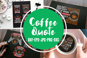 Coffee Quotes SVG Cutting Vol 4