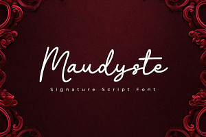 Maudyste - Signature Script Font