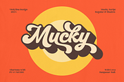 Mucky Script - Retro Groovy Font, a Script Font by Holyline Design (Thumbnail 1 of 14)
