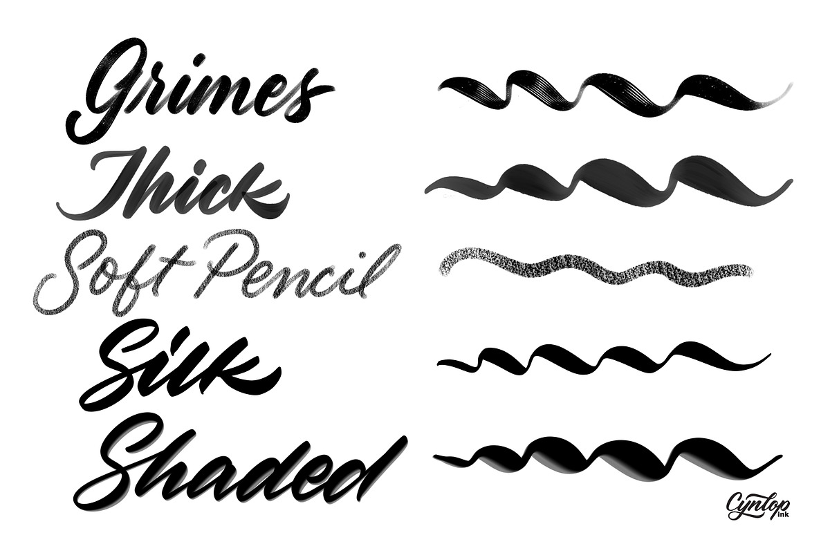 Procreate Lettering Brush Pack 2 preview 4