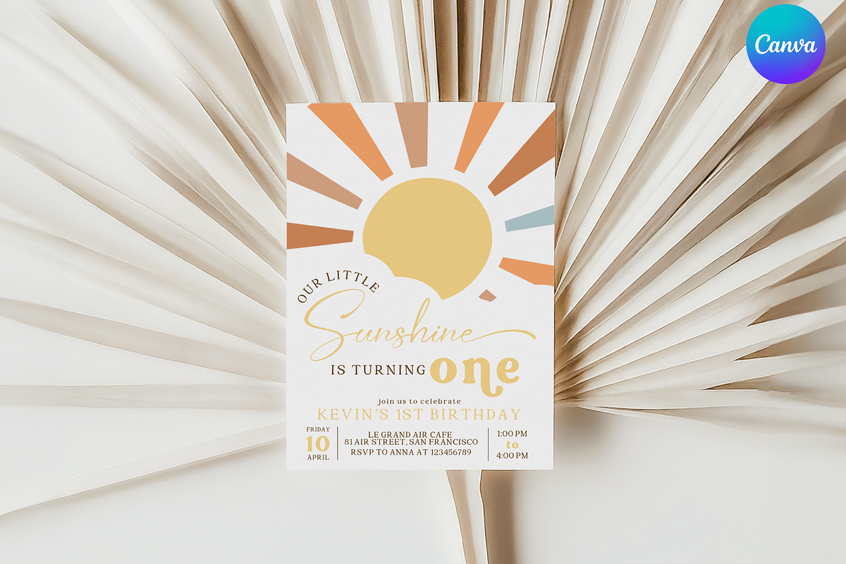Our Little Sunshine Birthday Invite, a Templates & Theme by Digital_Mind (Photo 1 of 3)