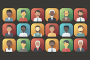 Flat Icons Set of Male Persons, an Icon by Alex Serada (Thumbnail 3 of 3)