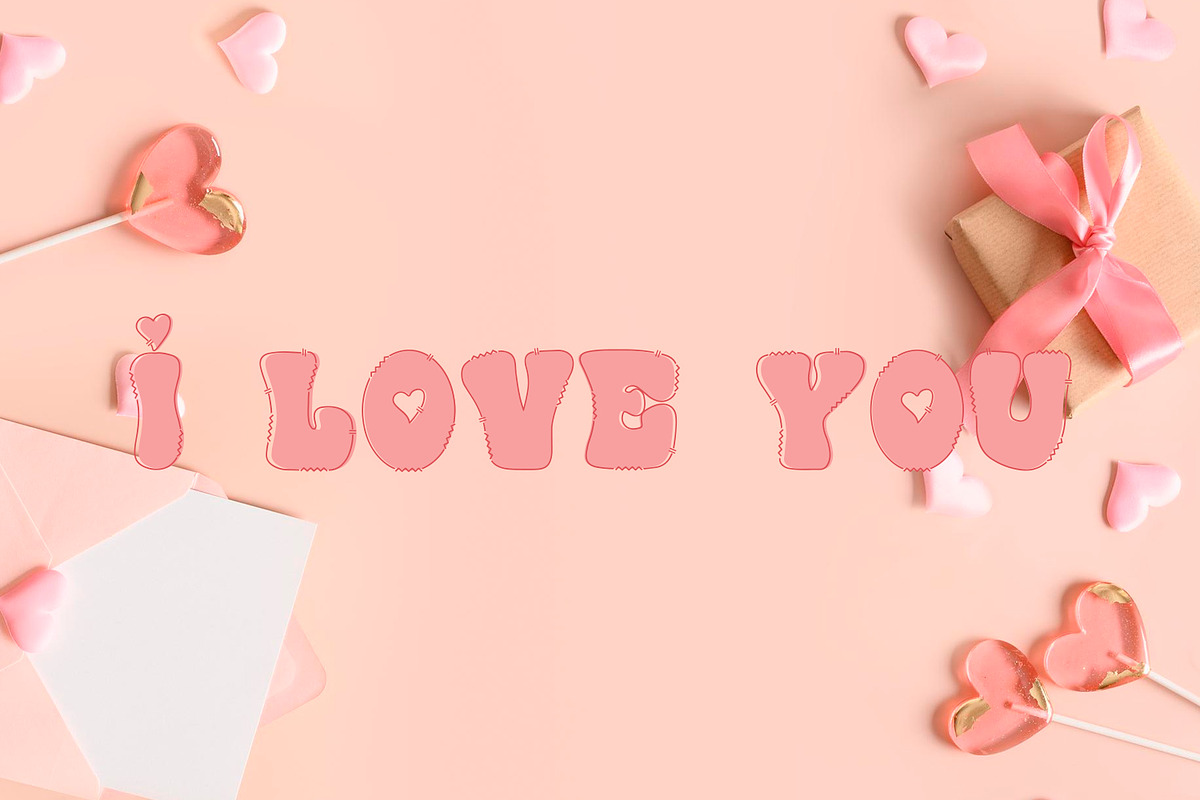 Red Rose Retro Valentine Font, a Handwritten Font by Freeling Design House (Photo 3 of 5)