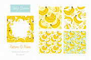 Banana. Watercolor., a Food Illustration by Ekaterina Mikheeva (Thumbnail 3 of 4)