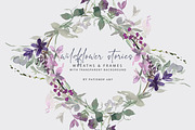 Watercolor Wildflower Clipart Set, an Illustration by Patishop Art (Thumbnail 14 of 23)