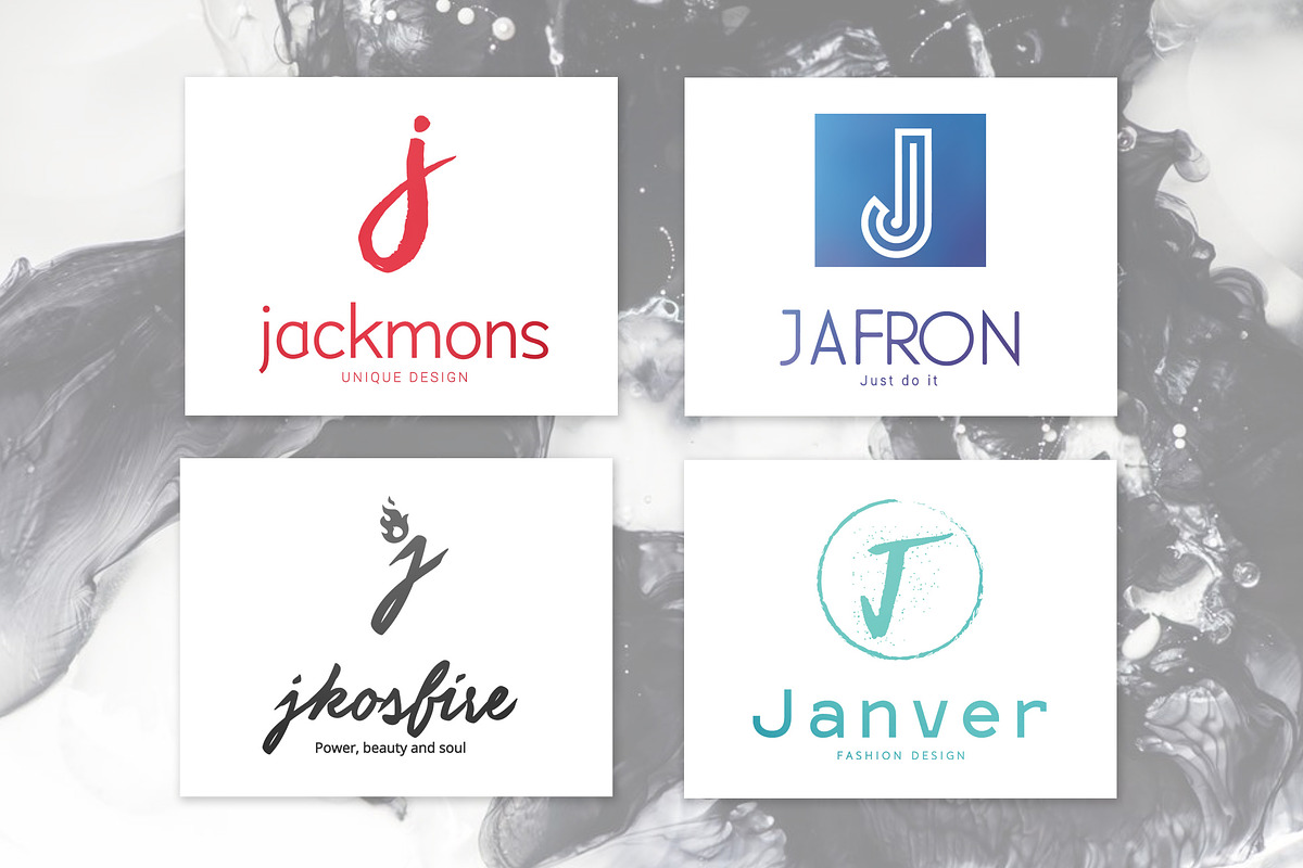20 J Letter Alphabetic Logos, a Branding & Logo Template by AN Productions