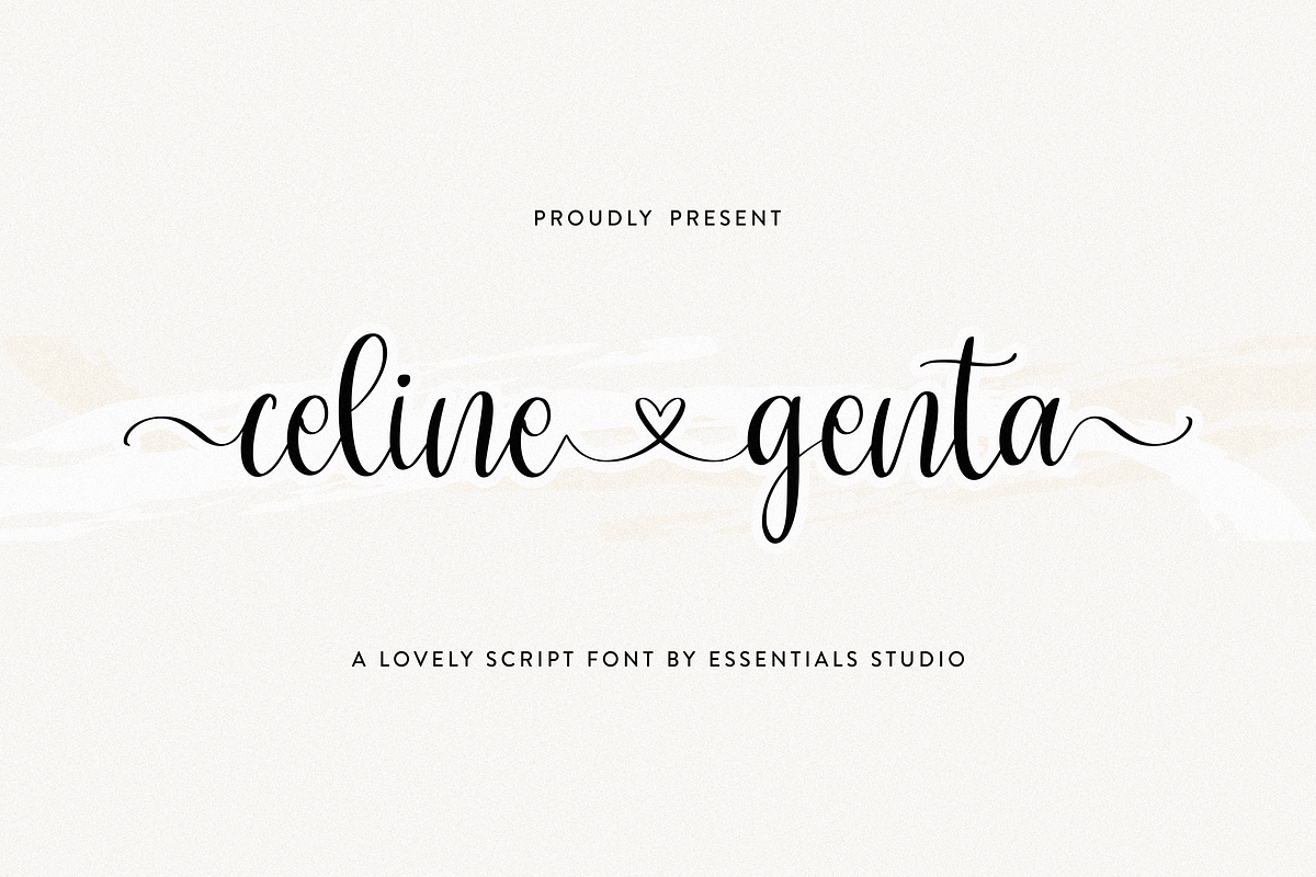 Celine Genta, a Script Font by Essentials Studio (Photo 1 of 10)