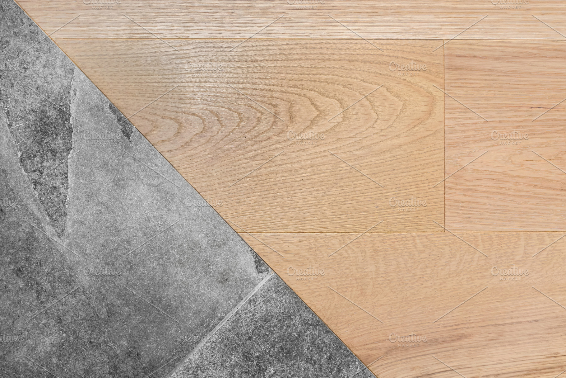 Wood and stone floor, a Wallpaper Photo by KYNA STUDIO